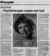 Canyon Courier - Psychotherapist creates own luck