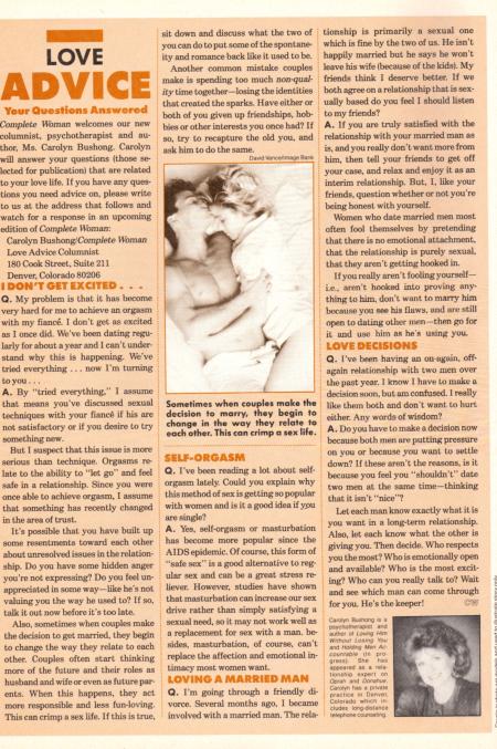 Complete Woman - April 1993 - Love Advice, Your Questions Answered