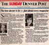 Denver Post - October 31, 1999 - The love doctor is in - just about every magazine