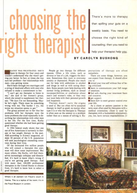 New Woman - June 1988 - Choosing the Right Therapist